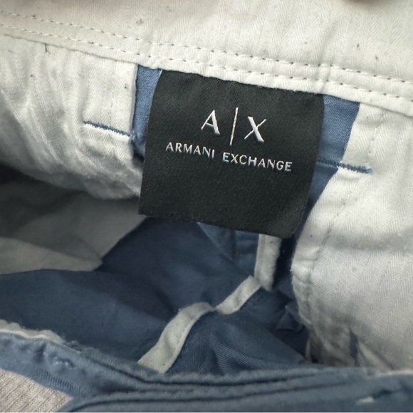 Armani Exchange Blue Flat Front Shorts - Picture 5 of 6